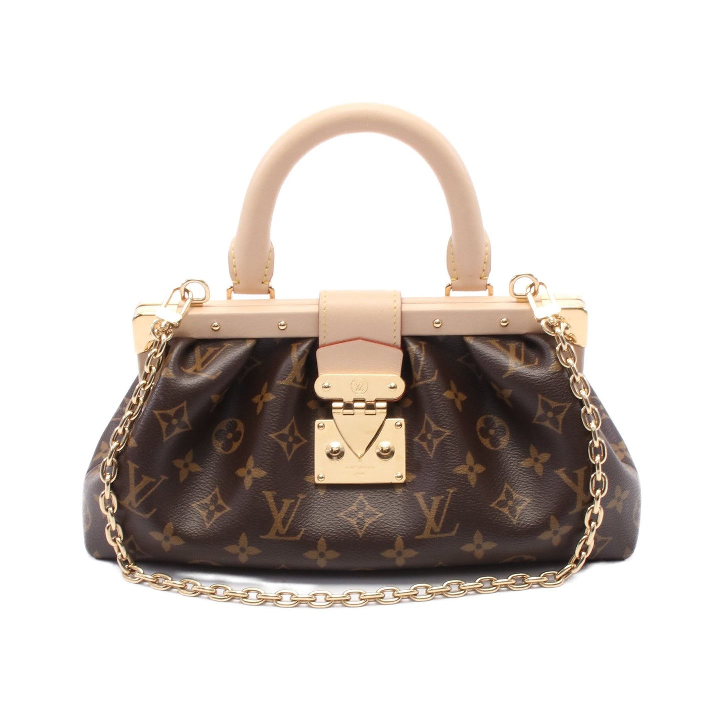モノグラム クラッチ ハンドバッグ PVC レザー ブラウン ルイヴィトン バッグ LOUIS VUITTON