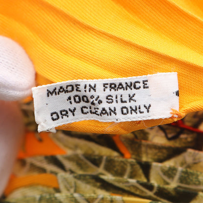 カレプリセ la prairie スカーフ プリーツ シルク ホワイト オレンジ マルチカラー エルメス 財布・小物 HERMES