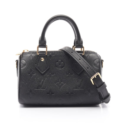 ナノスピーディ モノグラムアンプラント ノワール ハンドバッグ レザー ブラック 2WAY ルイヴィトン バッグ LOUIS VUITTON