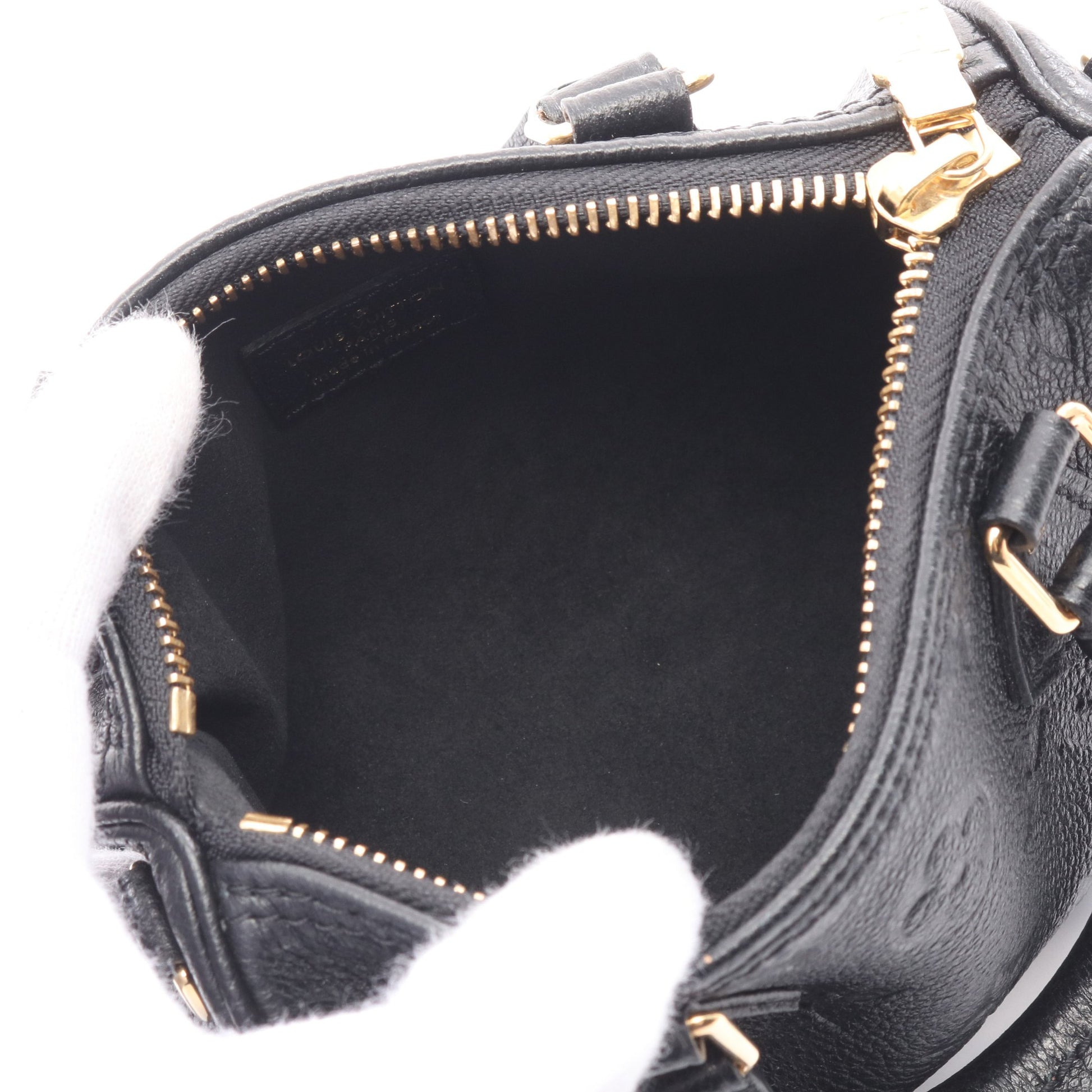 ナノスピーディ モノグラムアンプラント ノワール ハンドバッグ レザー ブラック 2WAY ルイヴィトン バッグ LOUIS VUITTON