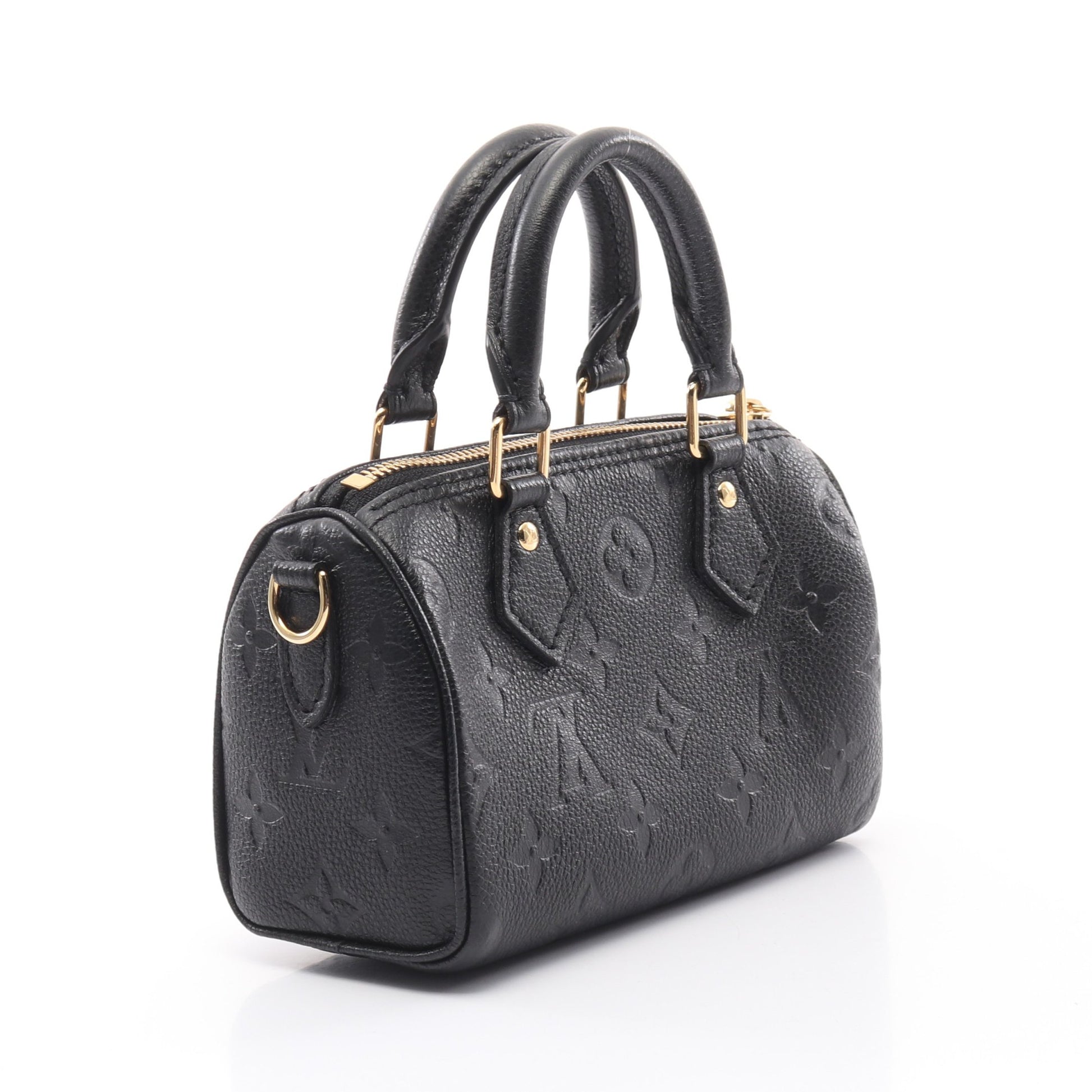 ナノスピーディ モノグラムアンプラント ノワール ハンドバッグ レザー ブラック 2WAY ルイヴィトン バッグ LOUIS VUITTON
