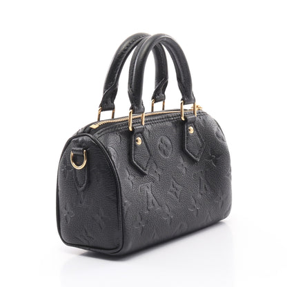 ナノスピーディ モノグラムアンプラント ノワール ハンドバッグ レザー ブラック 2WAY ルイヴィトン バッグ LOUIS VUITTON