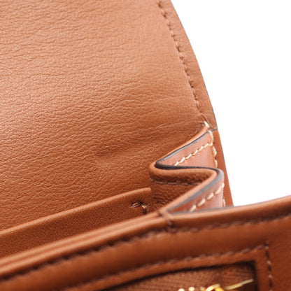 クラシック トリオンフ ショルダーバッグ デニム レザー インディゴブルー ブラウン セリーヌ バッグ CELINE