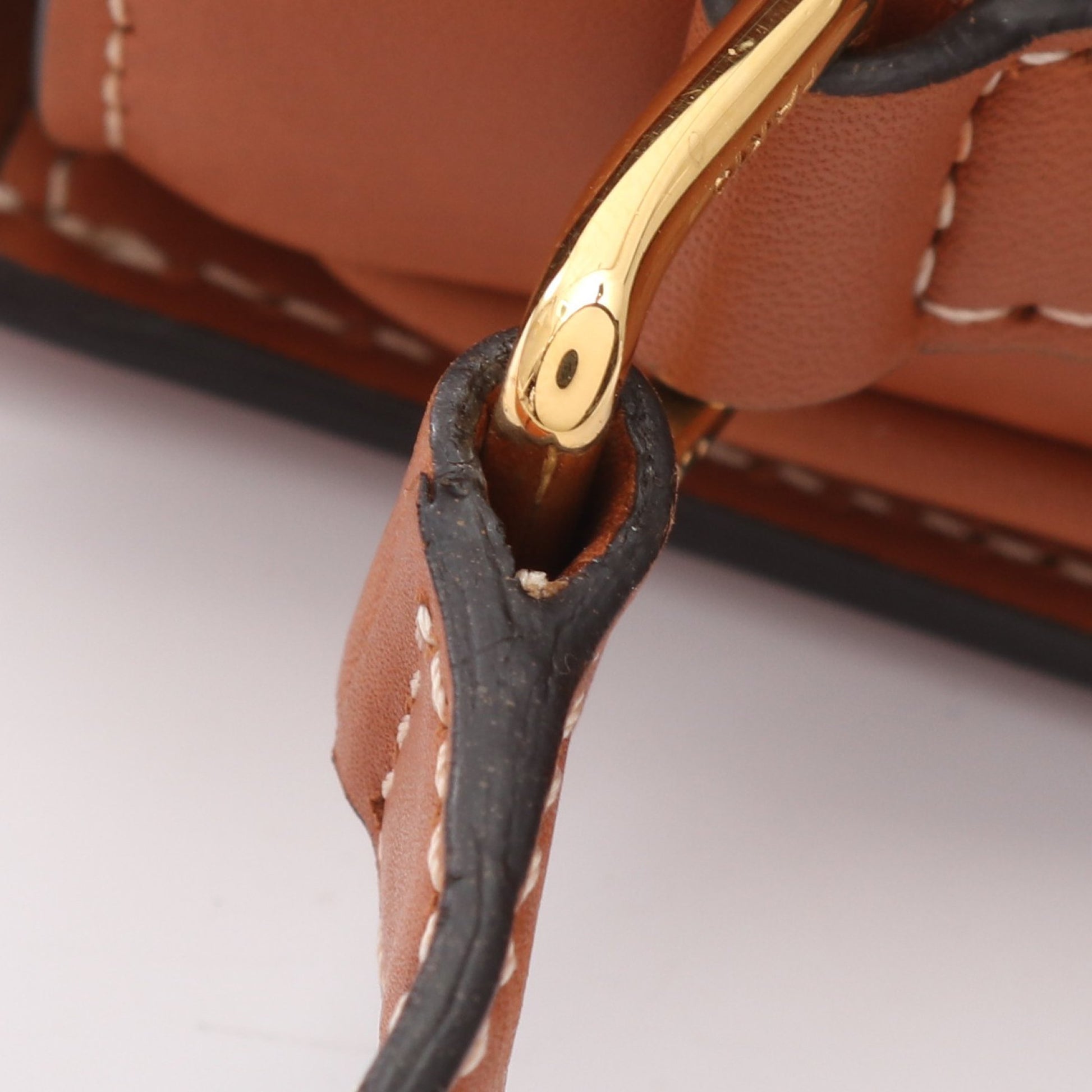 クラシック トリオンフ ショルダーバッグ デニム レザー インディゴブルー ブラウン セリーヌ バッグ CELINE