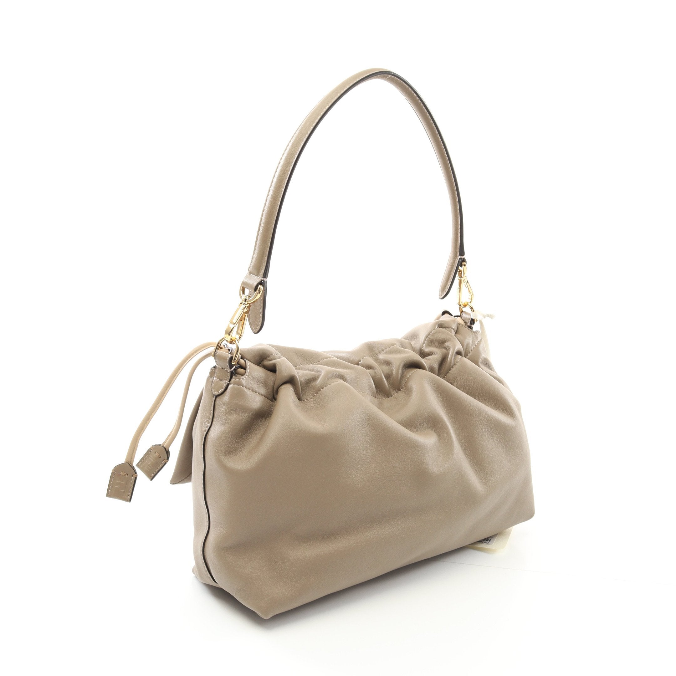 マンマバゲット ラージ ワンショルダーバッグ レザー グレーベージュ