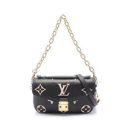 ポシェットメティス EW バイカラーモノグラムアンプラント ハンドバッグ レザー ブラック アイボリー 2WAY ルイヴィトン バッグ LOUIS VUITTON