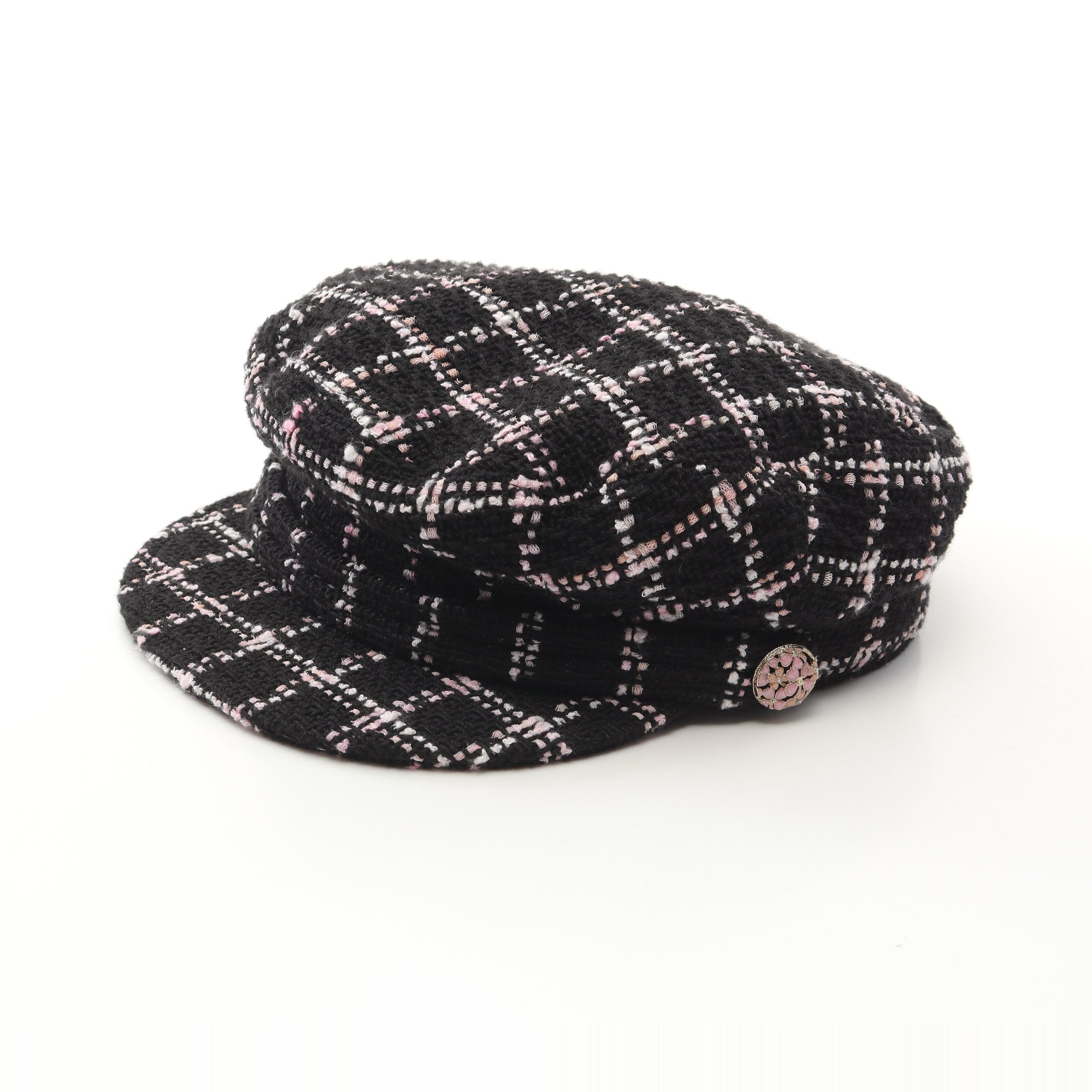 シャネルキャスケット黒コットン