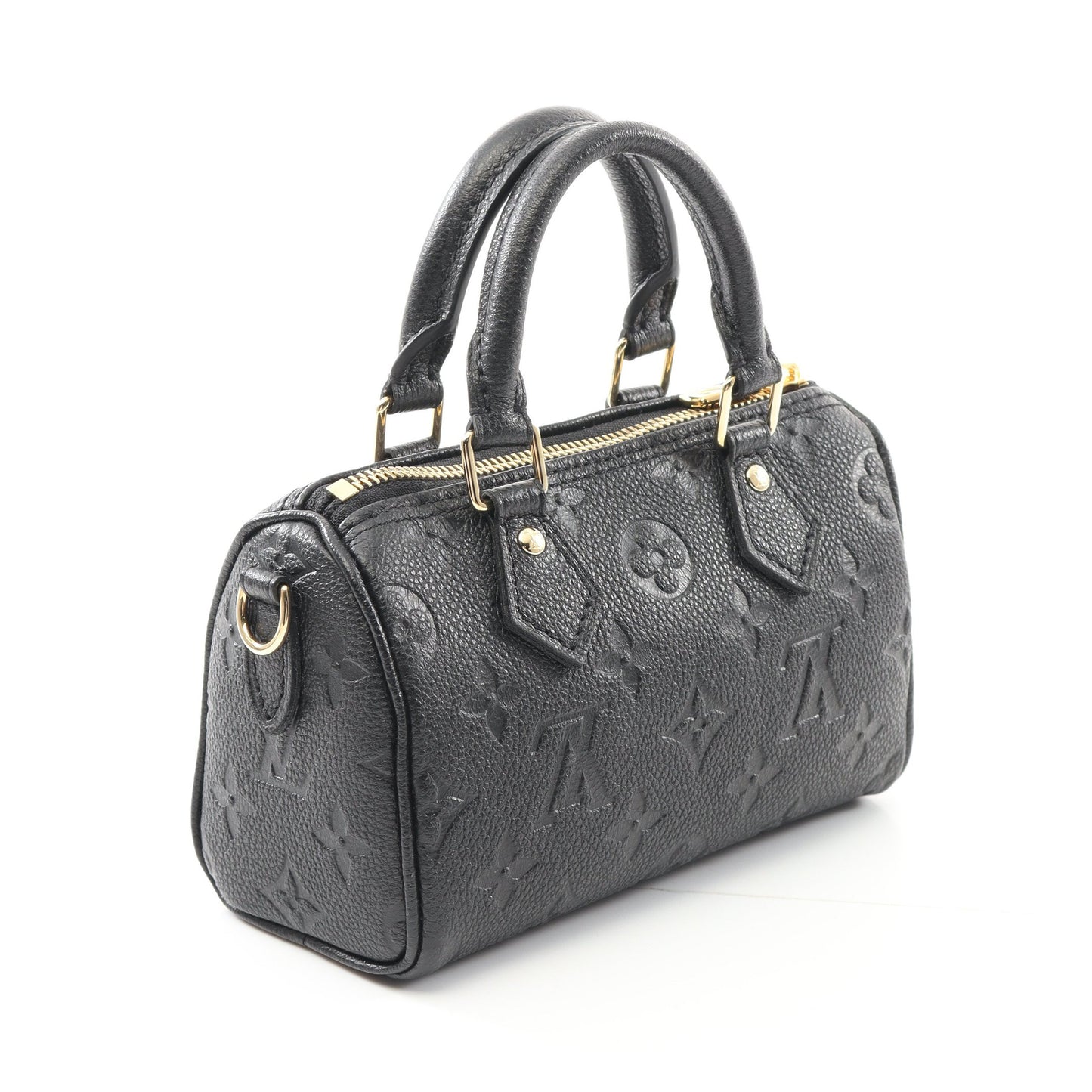 ナノスピーディ モノグラムアンプラント ノワール ハンドバッグ レザー ブラック 2WAY ルイヴィトン バッグ LOUIS VUITTON