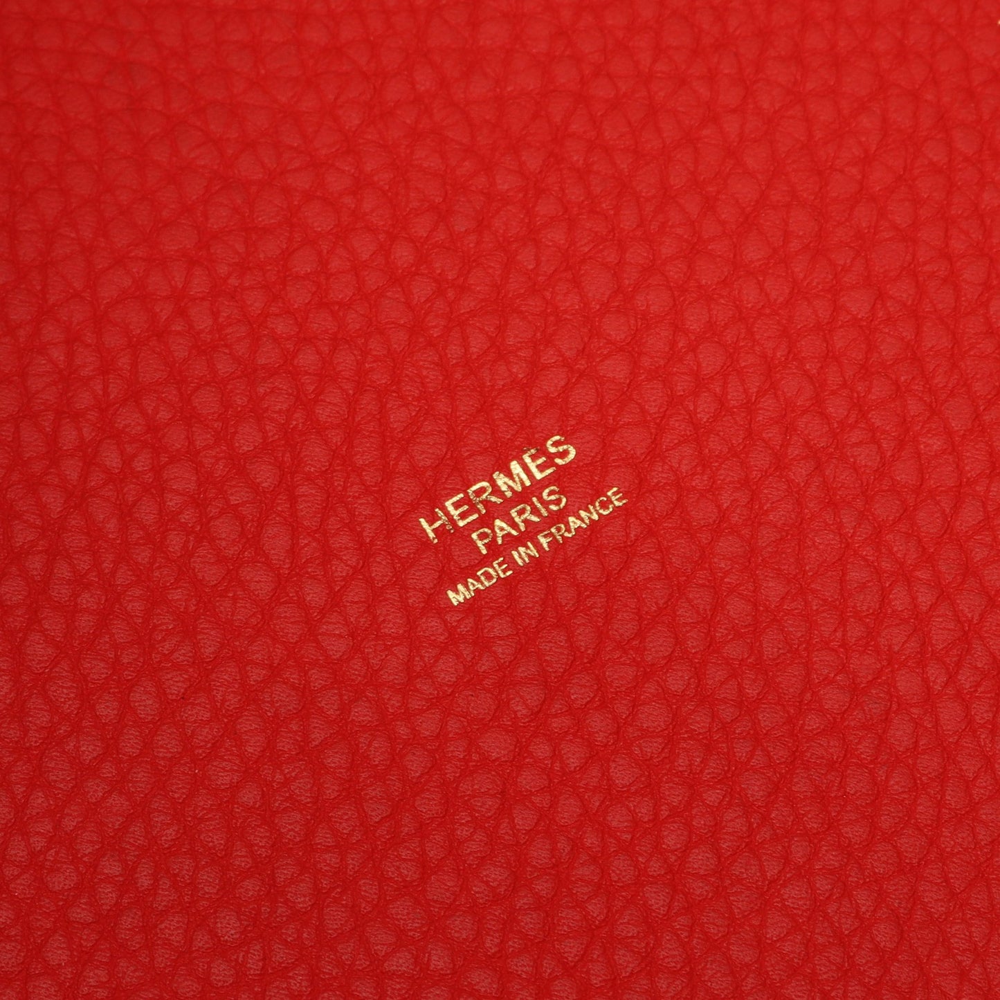 ピコタンロックMM ルージュトマト ハンドバッグ トリヨンクレマンス レッド ゴールド金具 D刻印 エルメス バッグ HERMES
