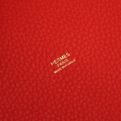 ピコタンロックMM ルージュトマト ハンドバッグ トリヨンクレマンス レッド ゴールド金具 D刻印 エルメス バッグ HERMES