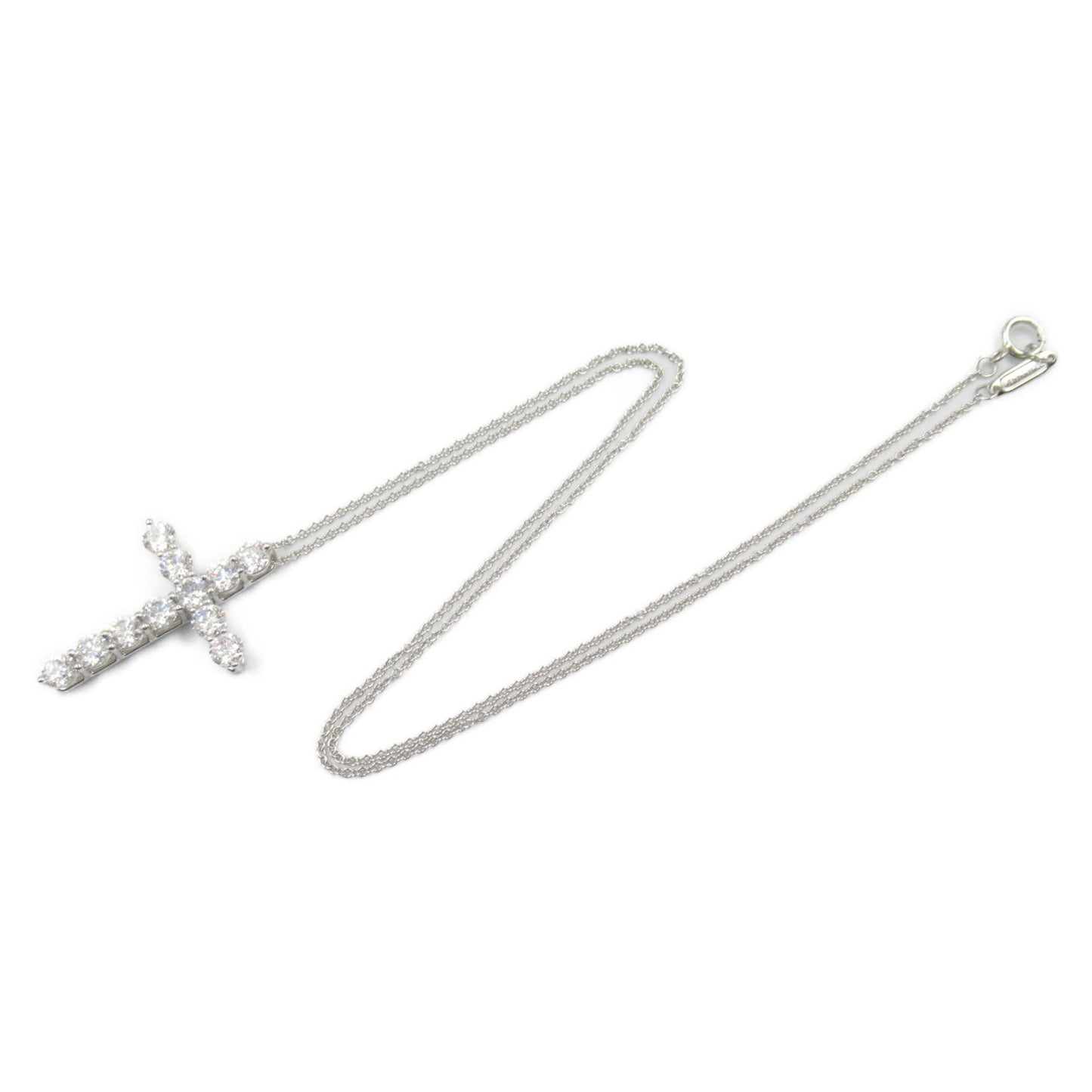 ラージクロス ダイヤ ネックレス ネックレス Pt950プラチナ ダイヤモンド クリア ティファニー アクセサリー TIFFANY & Co.