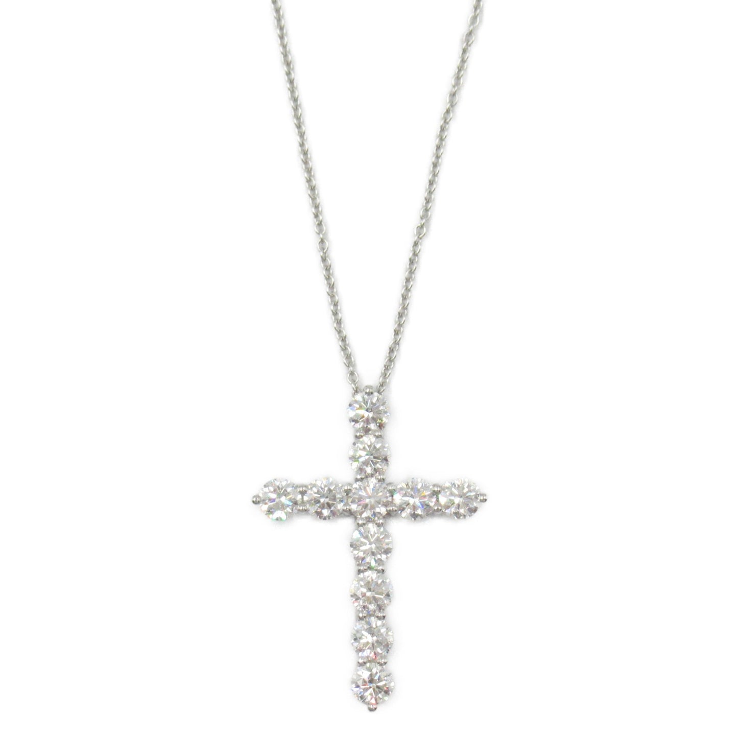 ラージクロス ダイヤ ネックレス ネックレス Pt950プラチナ ダイヤモンド クリア ティファニー アクセサリー TIFFANY & Co.