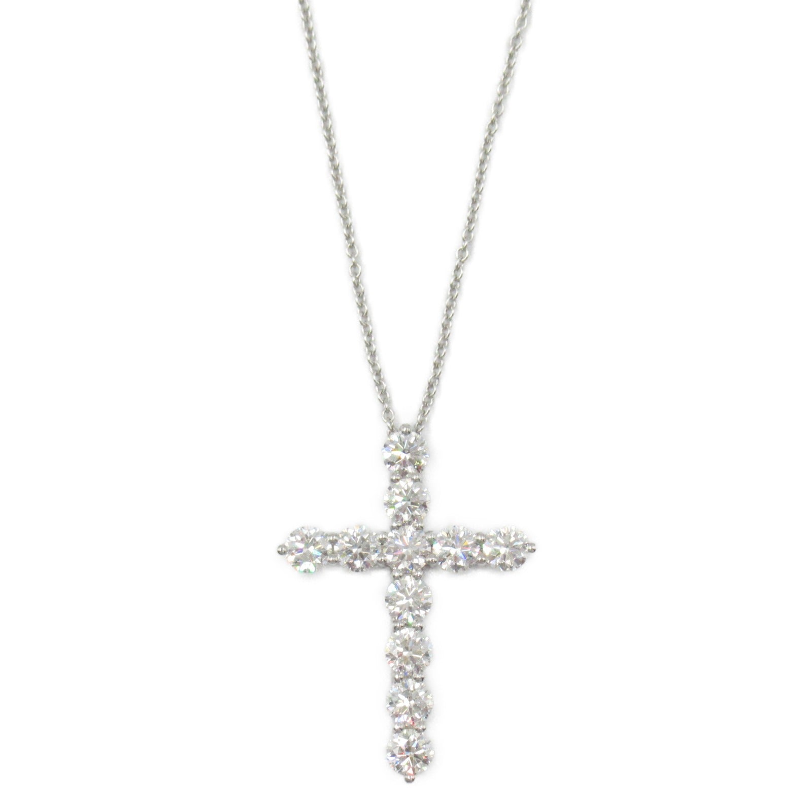 ラージクロス ダイヤ ネックレス ネックレス Pt950プラチナ ダイヤモンド クリア ティファニー アクセサリー TIFFANY & Co.