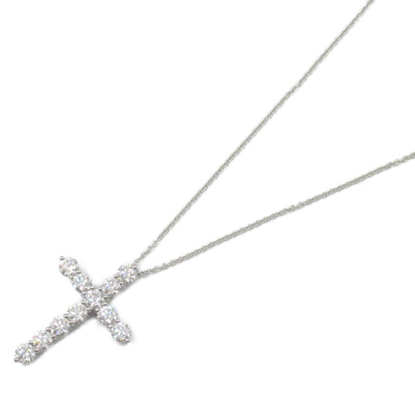 ラージクロス ダイヤ ネックレス ネックレス Pt950プラチナ ダイヤモンド クリア ティファニー アクセサリー TIFFANY & Co.
