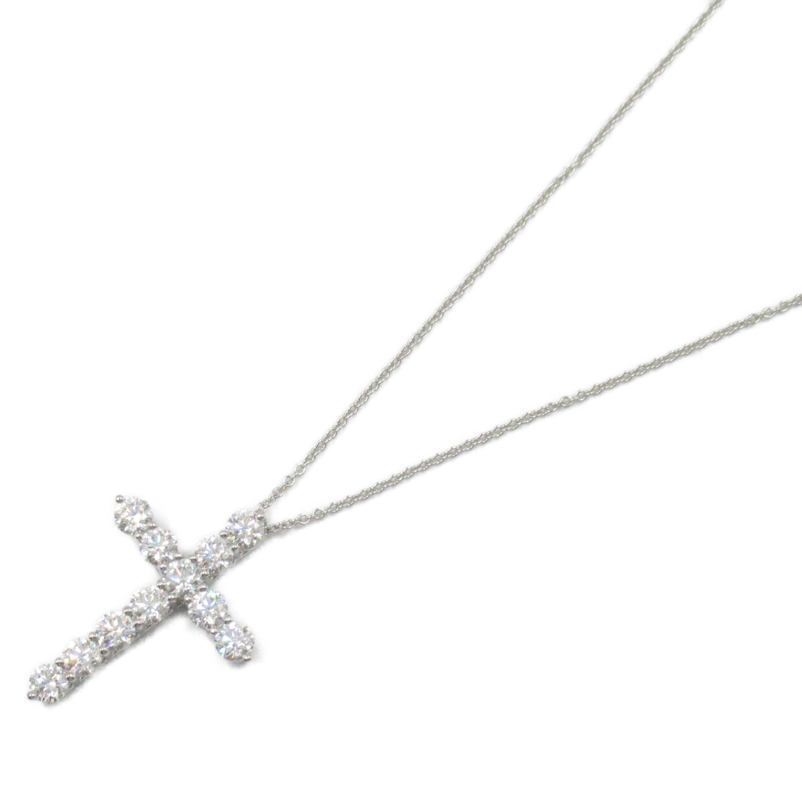 ラージクロス ダイヤ ネックレス ネックレス Pt950プラチナ ダイヤモンド クリア ティファニー アクセサリー TIFFANY & Co.