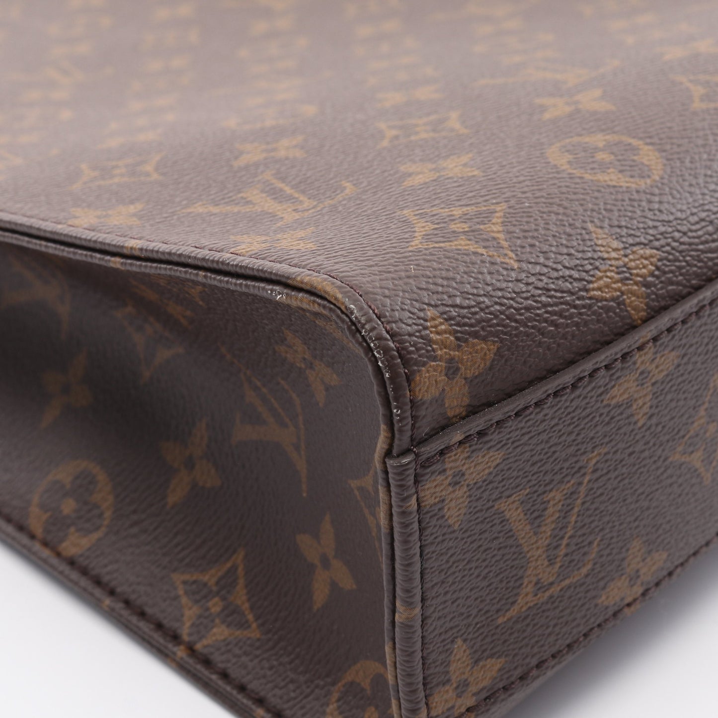 サックプラPM モノグラム ハンドバッグ トートバッグ PVC レザー ブラウン 2WAY ルイヴィトン バッグ LOUIS VUITTON