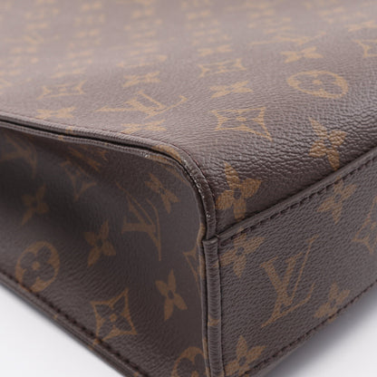 サックプラPM モノグラム ハンドバッグ トートバッグ PVC レザー ブラウン 2WAY ルイヴィトン バッグ LOUIS VUITTON