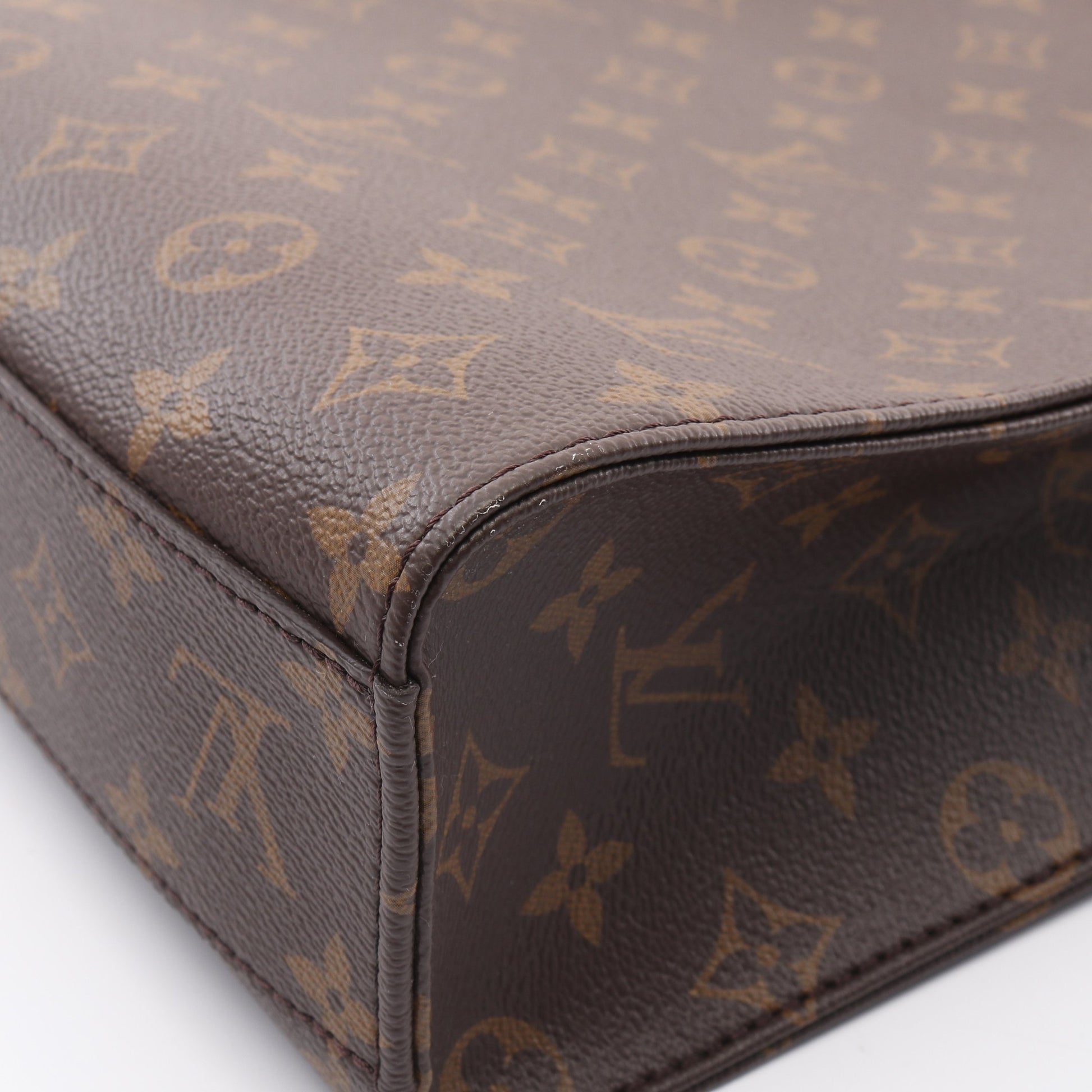 サックプラPM モノグラム ハンドバッグ トートバッグ PVC レザー ブラウン 2WAY ルイヴィトン バッグ LOUIS VUITTON
