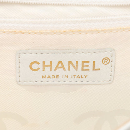 ワイルドステッチ トップハンドル ハンドバッグ レザー ホワイト ゴールド金具 シャネル バッグ CHANEL