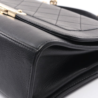 マトラッセ クリックラベル チェーンショルダーバッグ レザー ブラック ゴールド金具 2WAY シャネル バッグ CHANEL