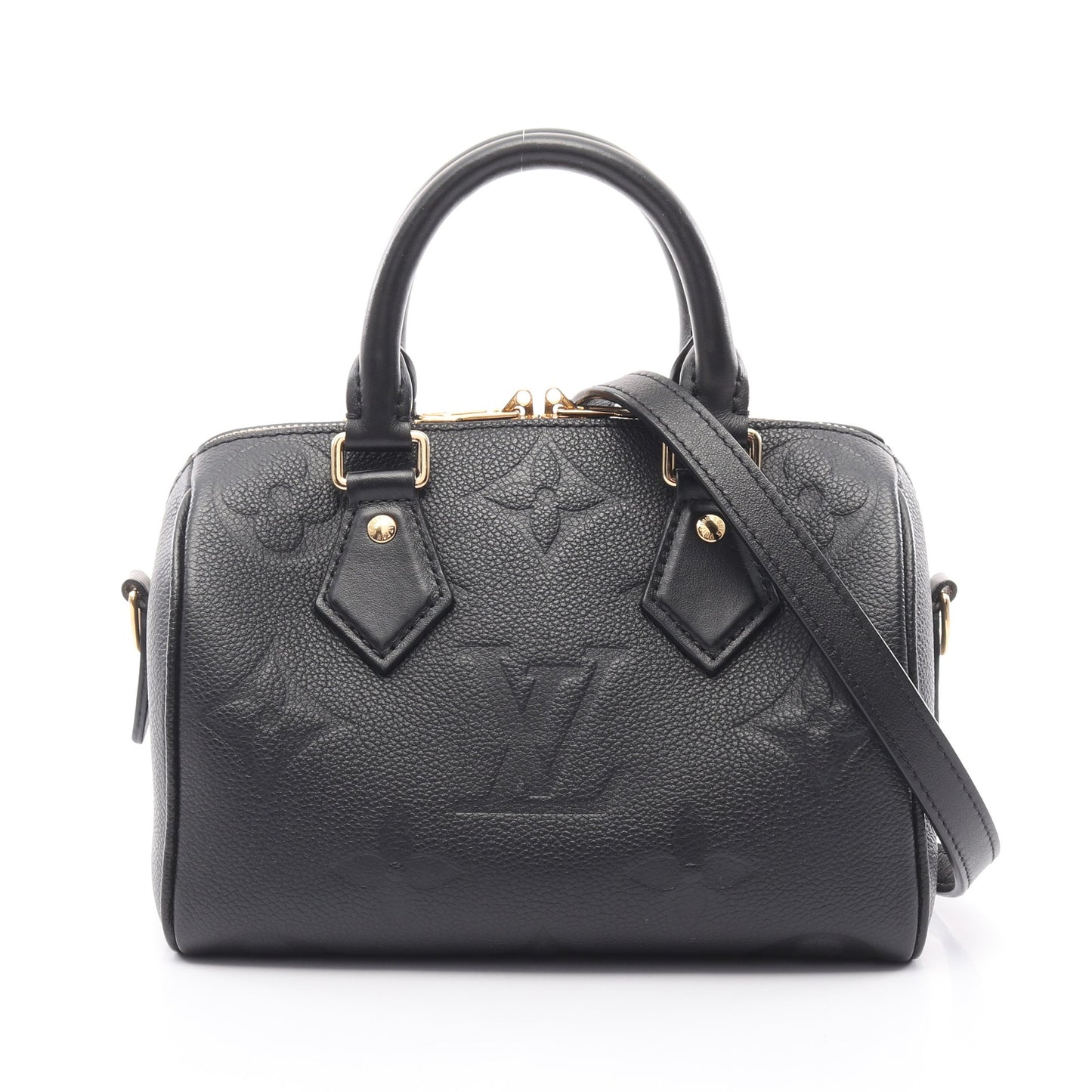 スピーディ バンドリエール 20 モノグラムアンプラント ハンドバッグ レザー ブラック 2WAY ルイヴィトン バッグ LOUIS VUITTON