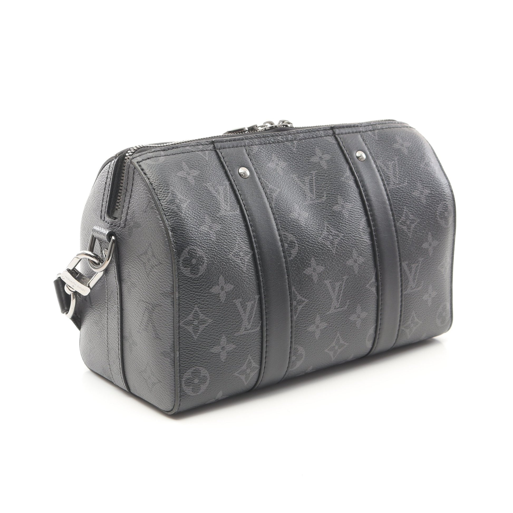 シティ キーポル モノグラムエクリプス リバース ショルダーバッグ PVC レザー ブラック グレー ルイヴィトン バッグ LOUIS VUITTON