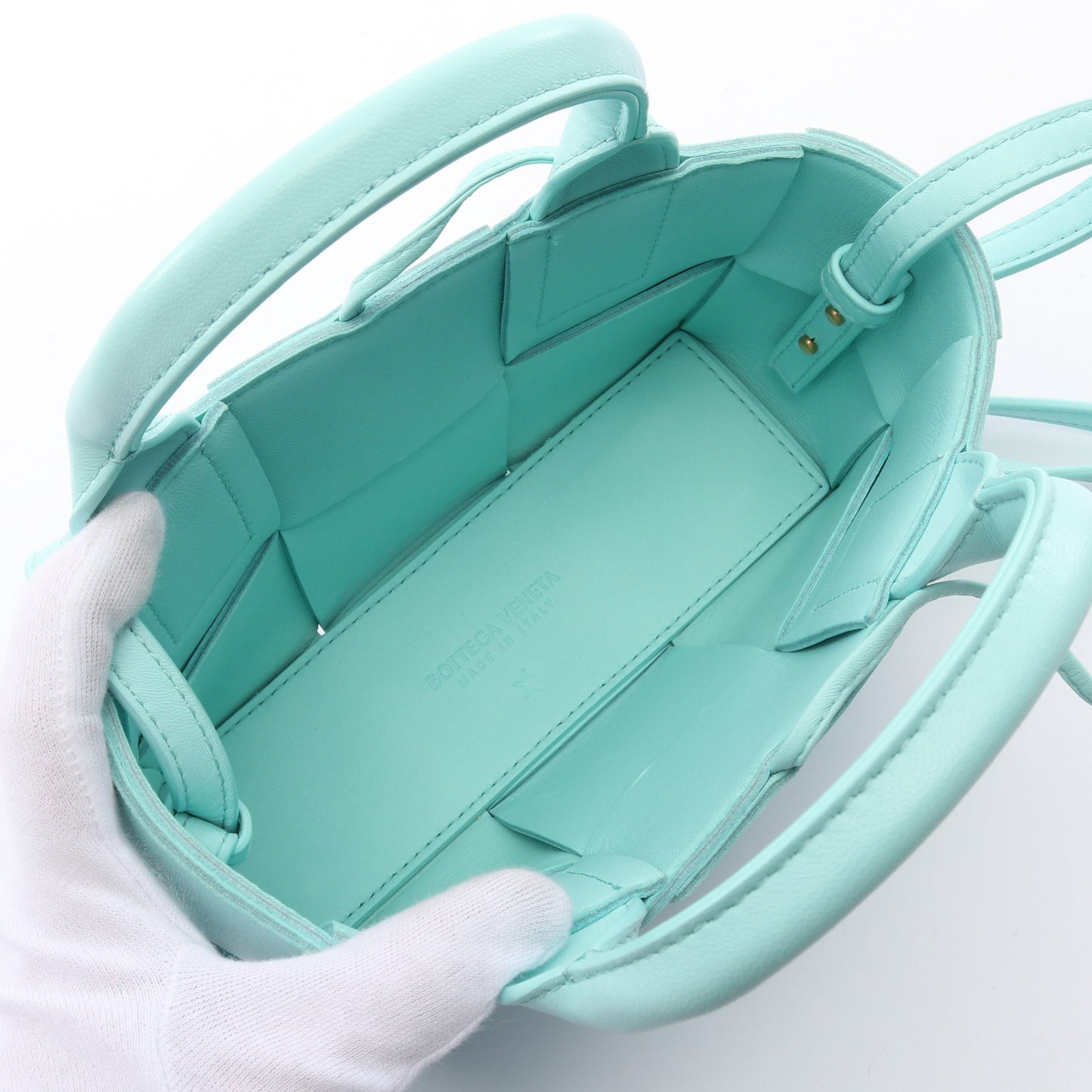 キャンディー アルコ トート ハンドバッグ トートバッグ レザー ライトブルー 2WAY ボッテガヴェネタ バッグ BOTTEGA VENETA