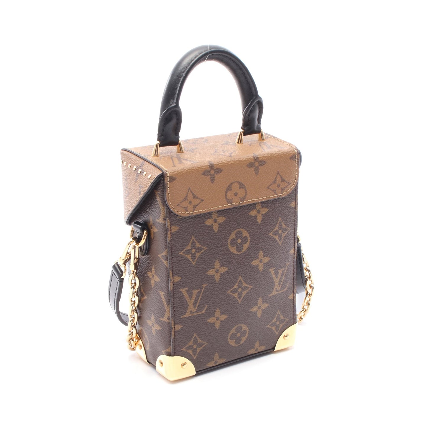 カメラボックス モノグラムリバース ハンドバッグ PVC レザー ブラウン 2WAY ルイヴィトン バッグ LOUIS VUITTON