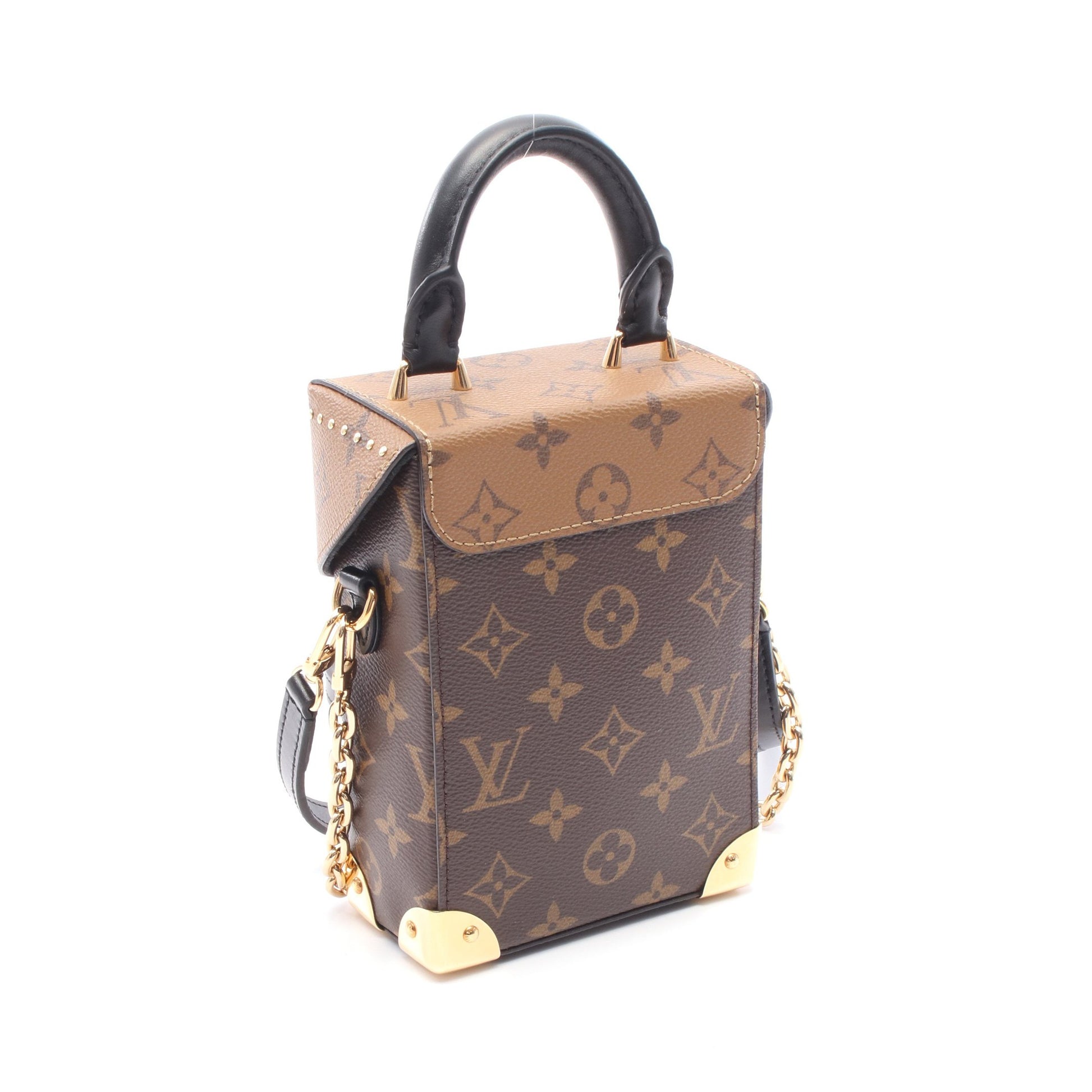 カメラボックス モノグラムリバース ハンドバッグ PVC レザー ブラウン 2WAY ルイヴィトン バッグ LOUIS VUITTON