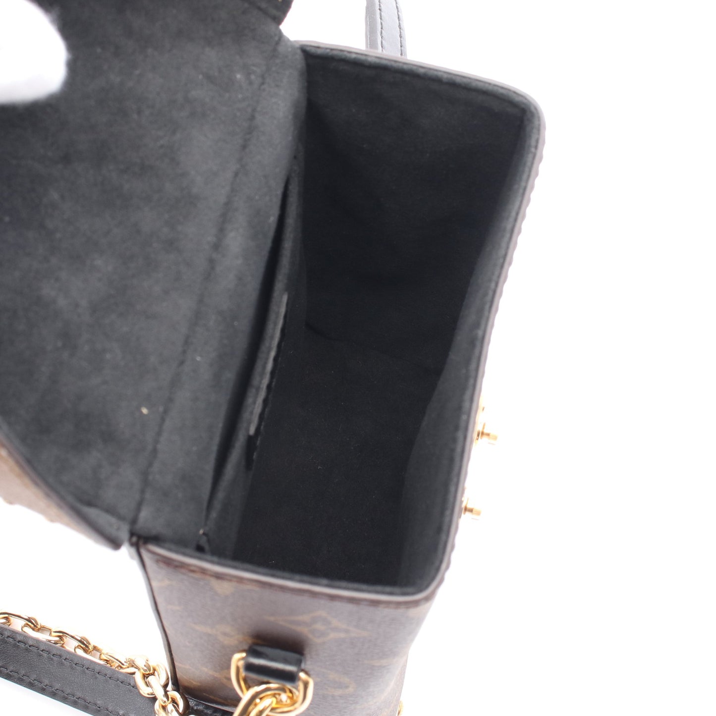 カメラボックス モノグラムリバース ハンドバッグ PVC レザー ブラウン 2WAY ルイヴィトン バッグ LOUIS VUITTON