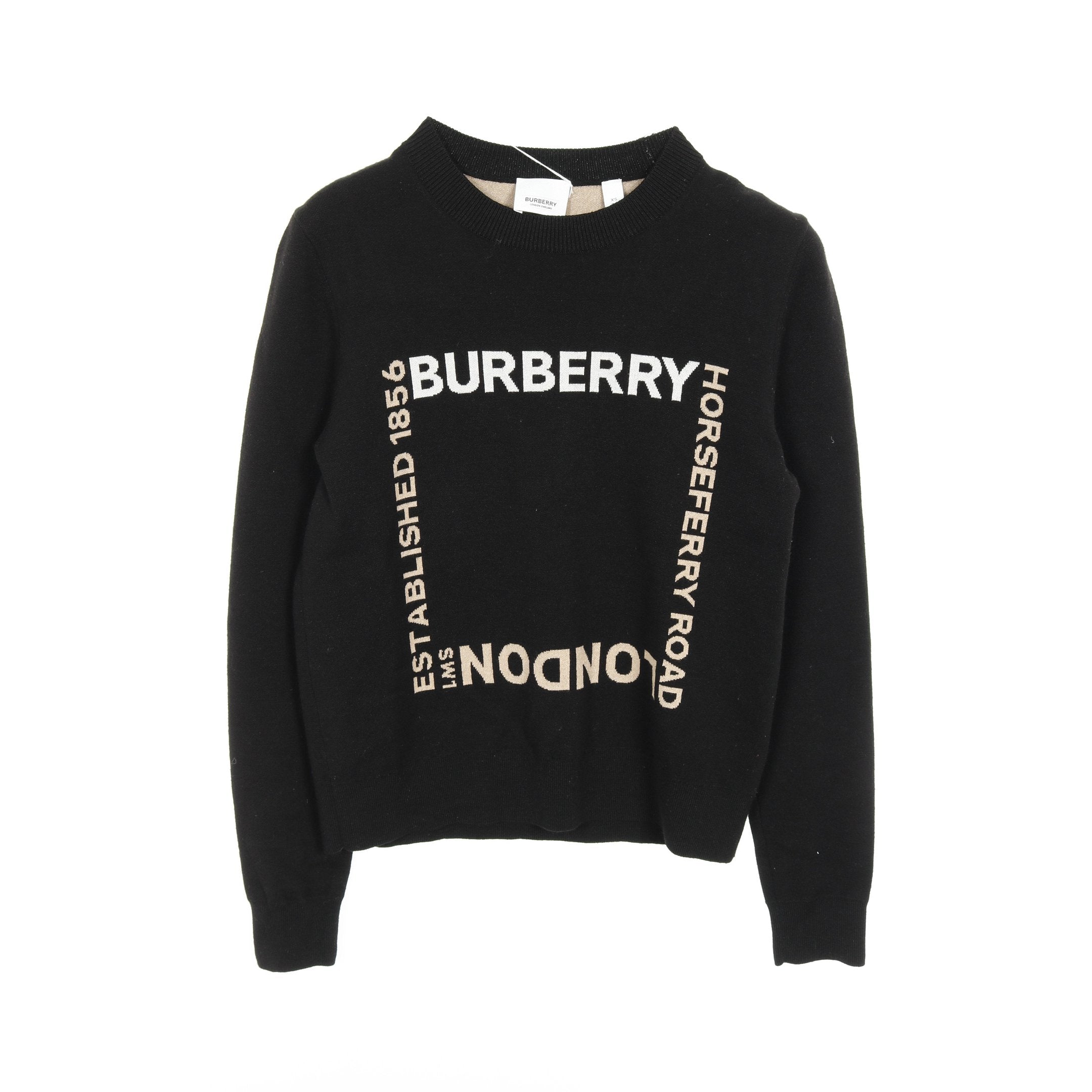 ホースフェリー ニット コットン ブラック ホワイト ベージュ