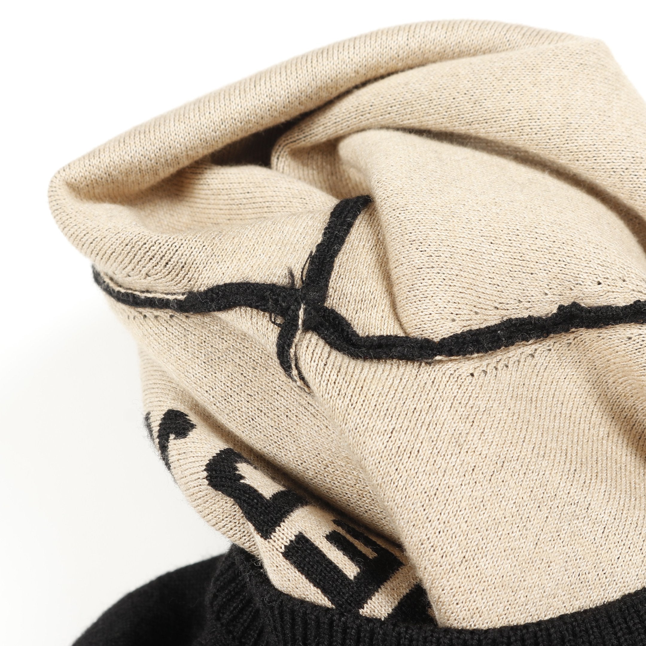 ホースフェリー ニット コットン ブラック ホワイト ベージュ