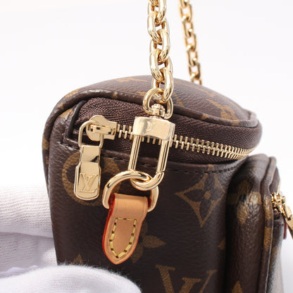 ミニ バムバッグ モノグラム チェーンハンドバッグ PVC レザー ブラウン 2WAY ルイヴィトン バッグ LOUIS VUITTON