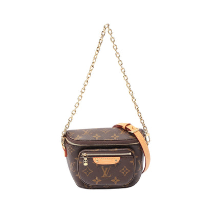 ミニ バムバッグ モノグラム チェーンハンドバッグ PVC レザー ブラウン 2WAY ルイヴィトン バッグ LOUIS VUITTON