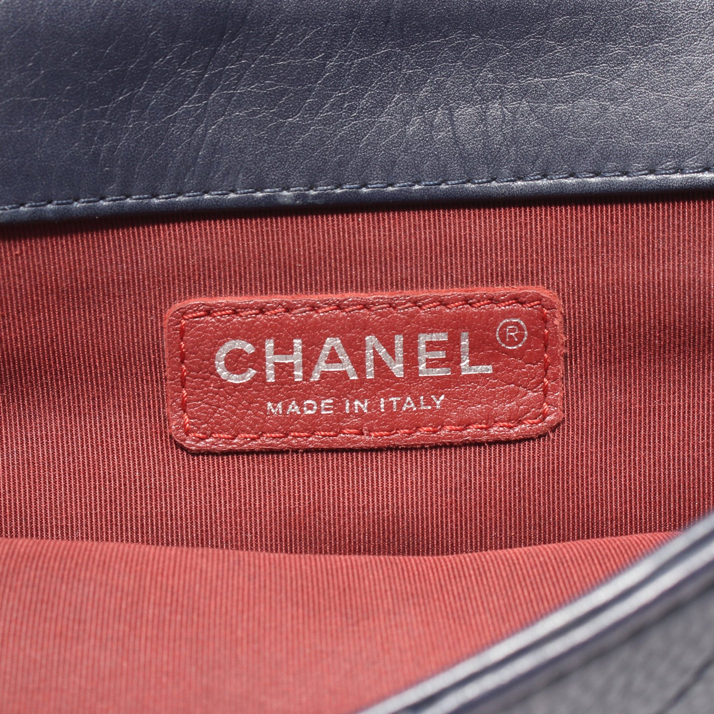 マトラッセ チェーンショルダーバッグ レザー ネイビー アンティークシルバー金具 2WAY シャネル バッグ CHANEL