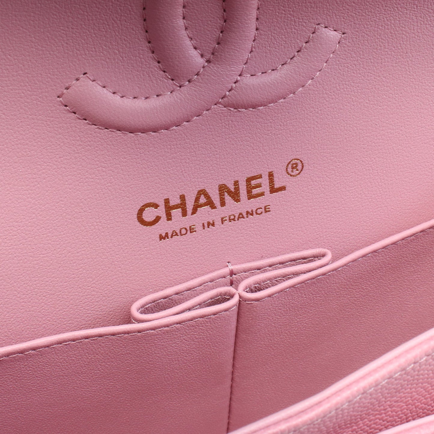 マトラッセ Wフラップ Wチェーンショルダーバッグ キャビアスキン ピンク ゴールド金具 シャネル バッグ CHANEL