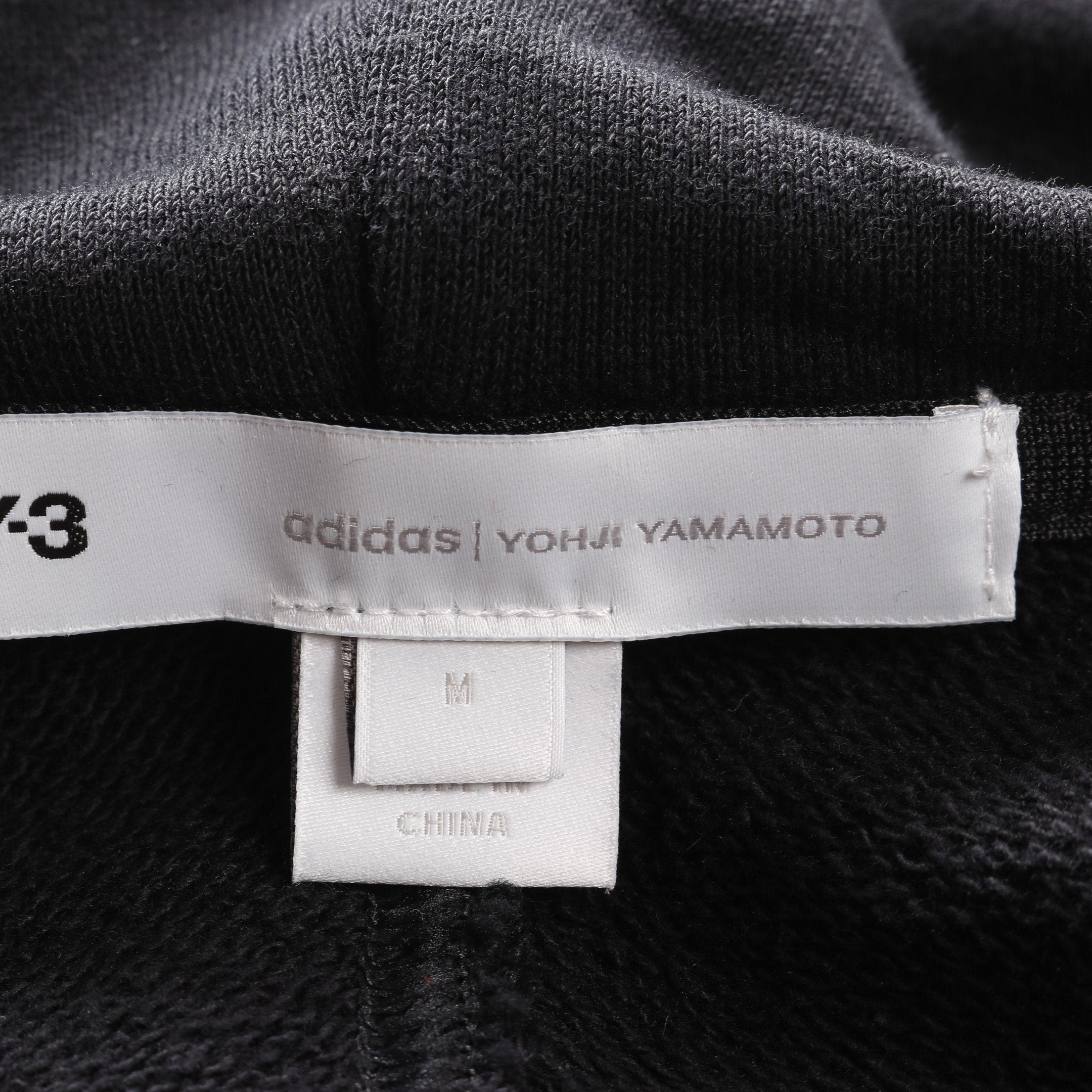 Y-3 × adidas ジップアップパーカー コットン ブラック ホワイト