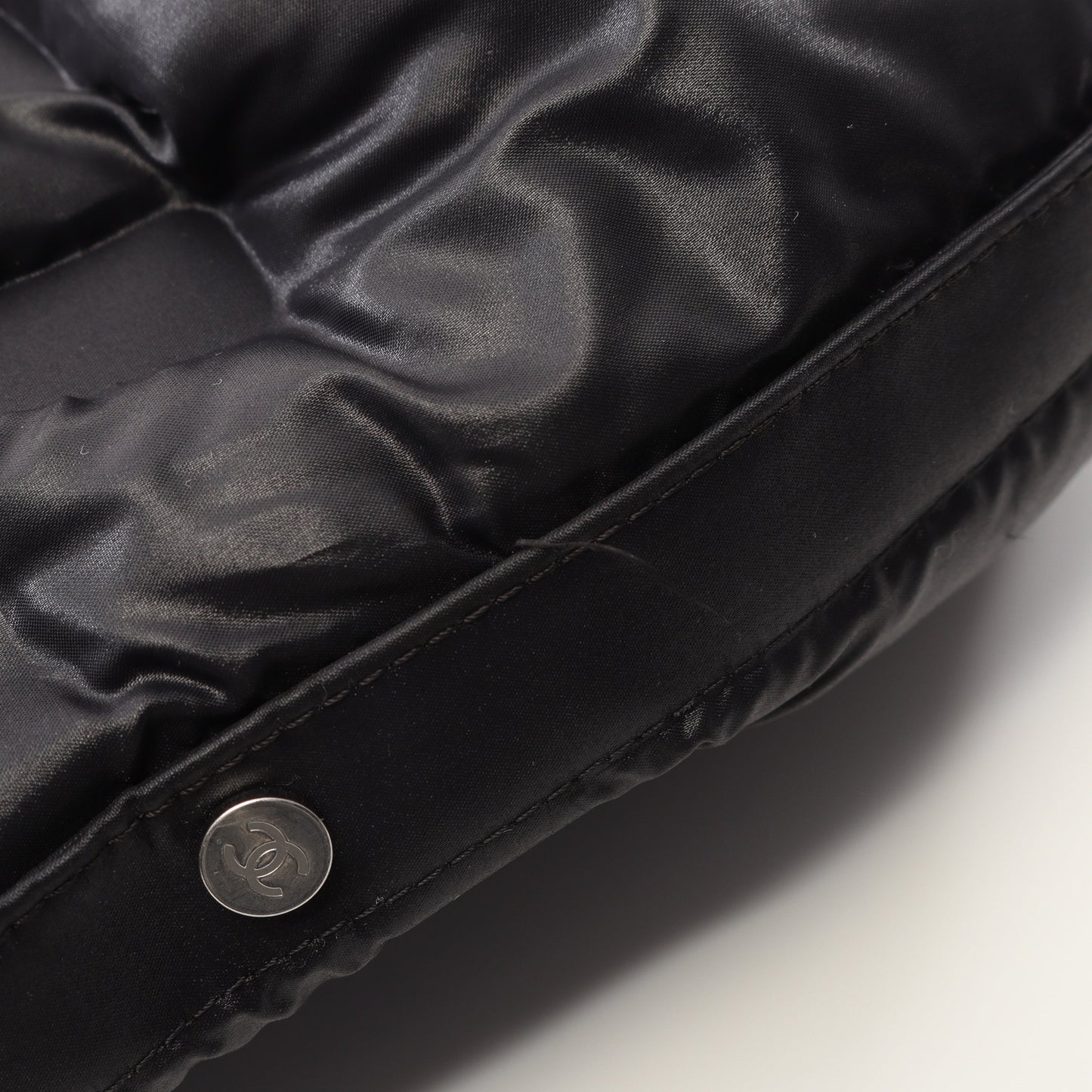ドゥドーヌ ココネージュ ハンドバッグ トートバッグ ナイロン レザー ツイード ブラック シルバー金具 2WAY シャネル バッグ CHANEL