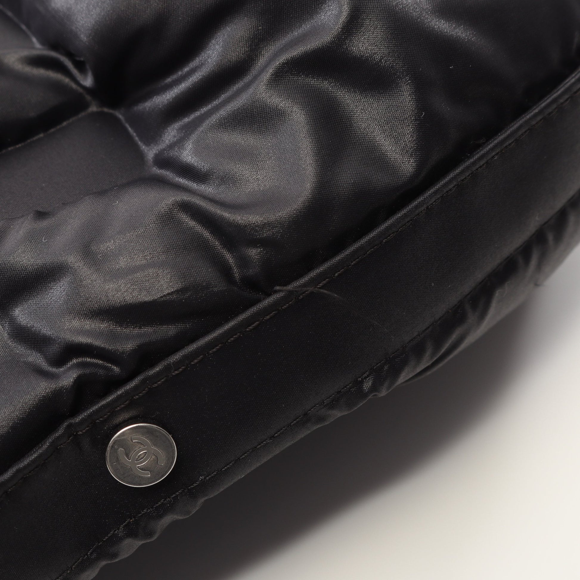 ドゥドーヌ ココネージュ ハンドバッグ トートバッグ ナイロン レザー ツイード ブラック シルバー金具 2WAY シャネル バッグ CHANEL
