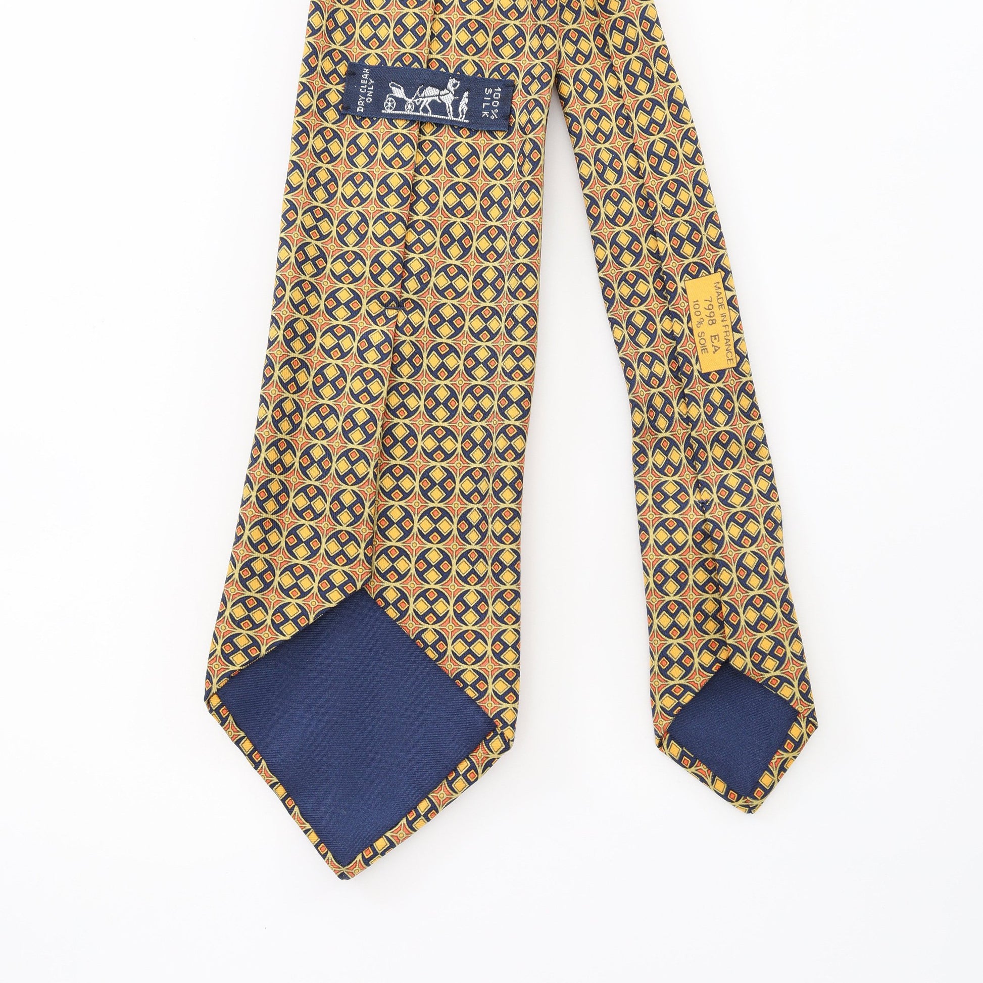 エルメス HERMES ネクタイ 衣料品 シルク シルク メンズ ブルー系  