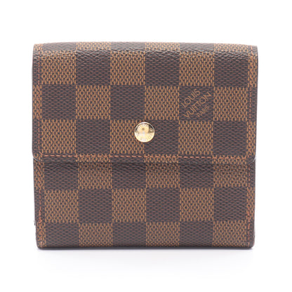 ポルトフォイユ エリーズ ダミエエベヌ Wホック財布 PVC レザー ブラウン ルイヴィトン 財布・小物 LOUIS VUITTON