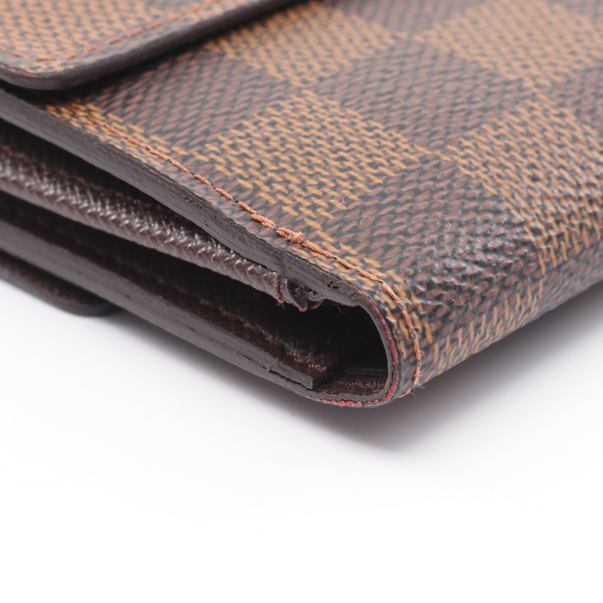 ポルトフォイユ エリーズ ダミエエベヌ Wホック財布 PVC レザー ブラウン ルイヴィトン 財布・小物 LOUIS VUITTON
