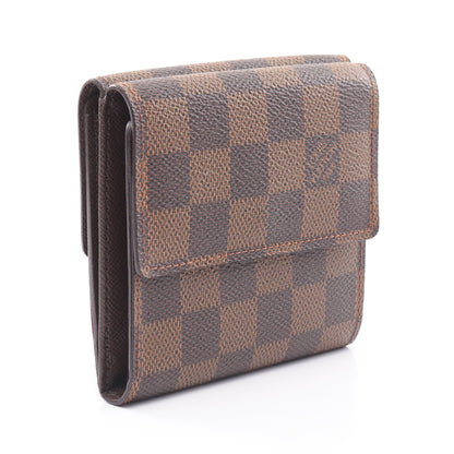 ポルトフォイユ エリーズ ダミエエベヌ Wホック財布 PVC レザー ブラウン ルイヴィトン 財布・小物 LOUIS VUITTON