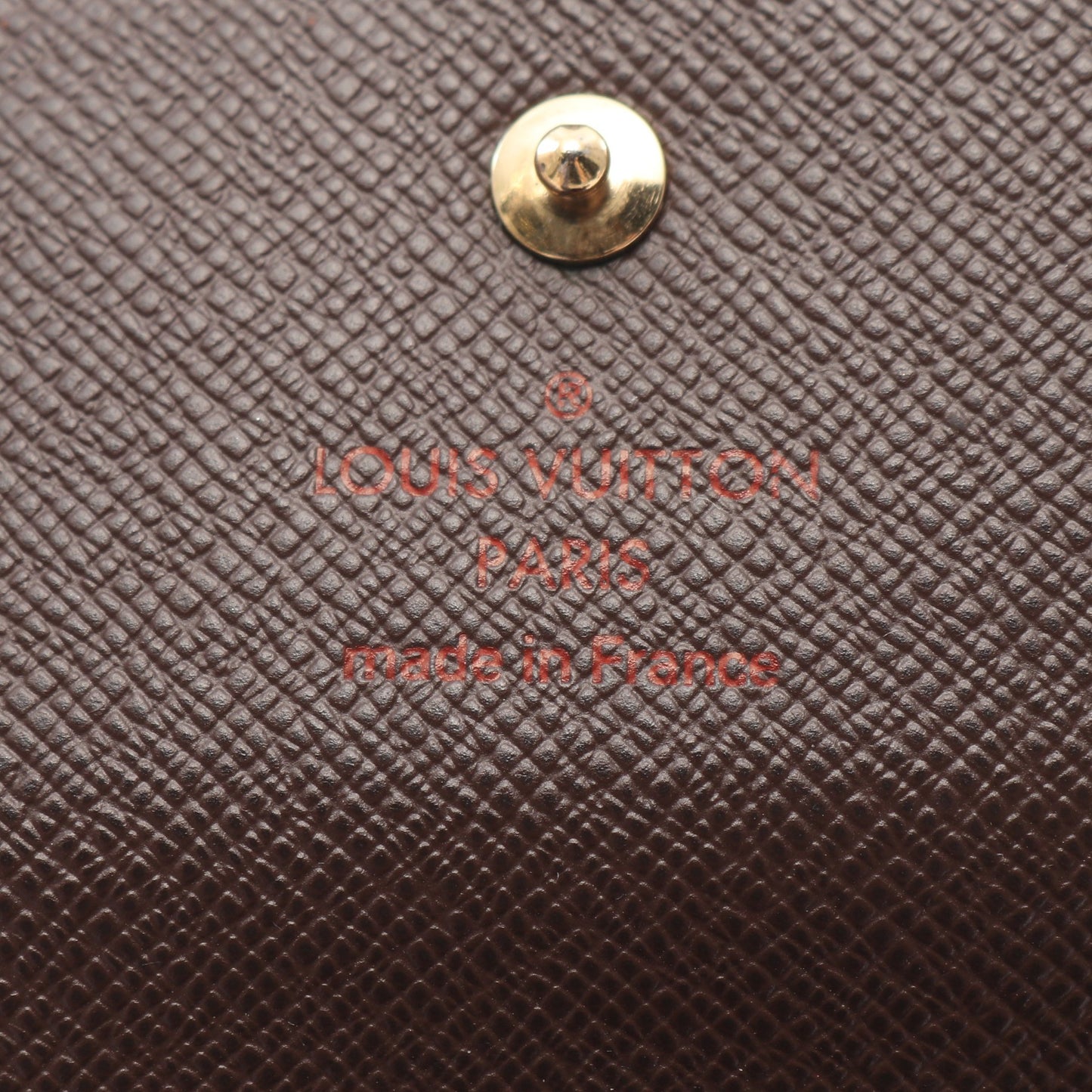 ポルトフォイユ エリーズ ダミエエベヌ Wホック財布 PVC レザー ブラウン ルイヴィトン 財布・小物 LOUIS VUITTON