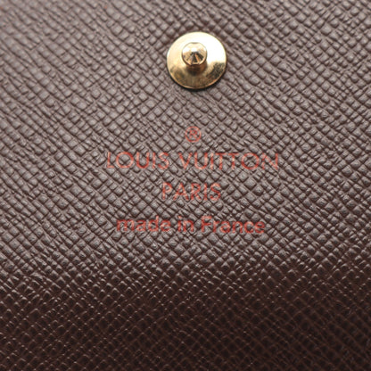 ポルトフォイユ エリーズ ダミエエベヌ Wホック財布 PVC レザー ブラウン ルイヴィトン 財布・小物 LOUIS VUITTON