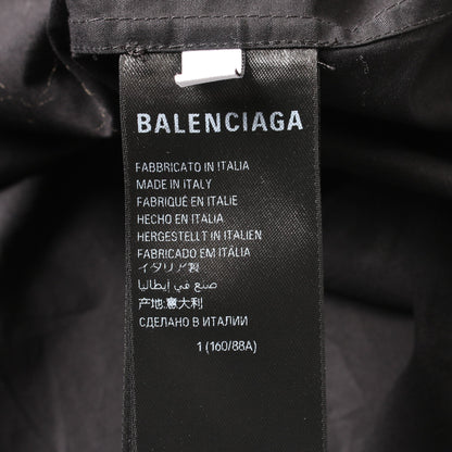 ワンピース 長袖 フロントロゴ刺繍 コットン ブラック バレンシアガ ワンピース BALENCIAGA