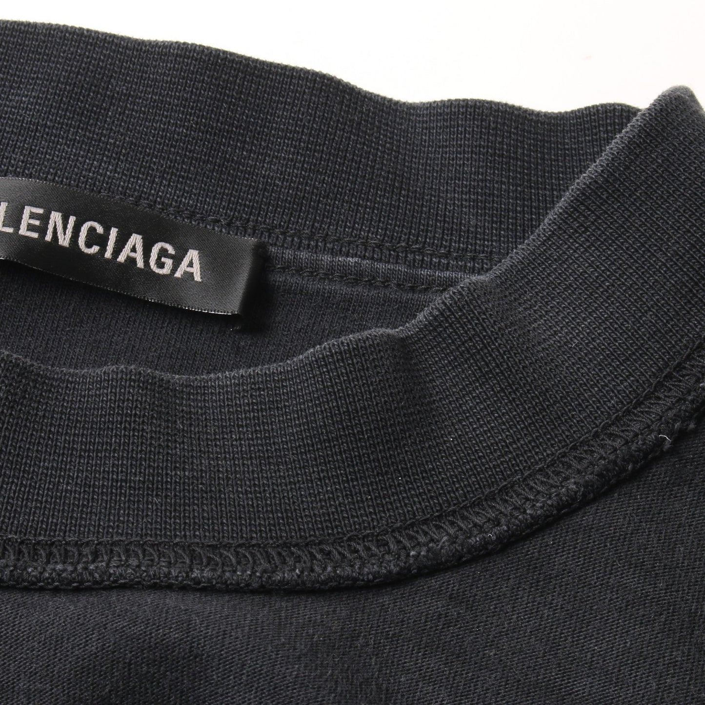 ワンピース 長袖 フロントロゴ刺繍 コットン ブラック バレンシアガ ワンピース BALENCIAGA
