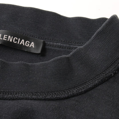 ワンピース 長袖 フロントロゴ刺繍 コットン ブラック バレンシアガ ワンピース BALENCIAGA