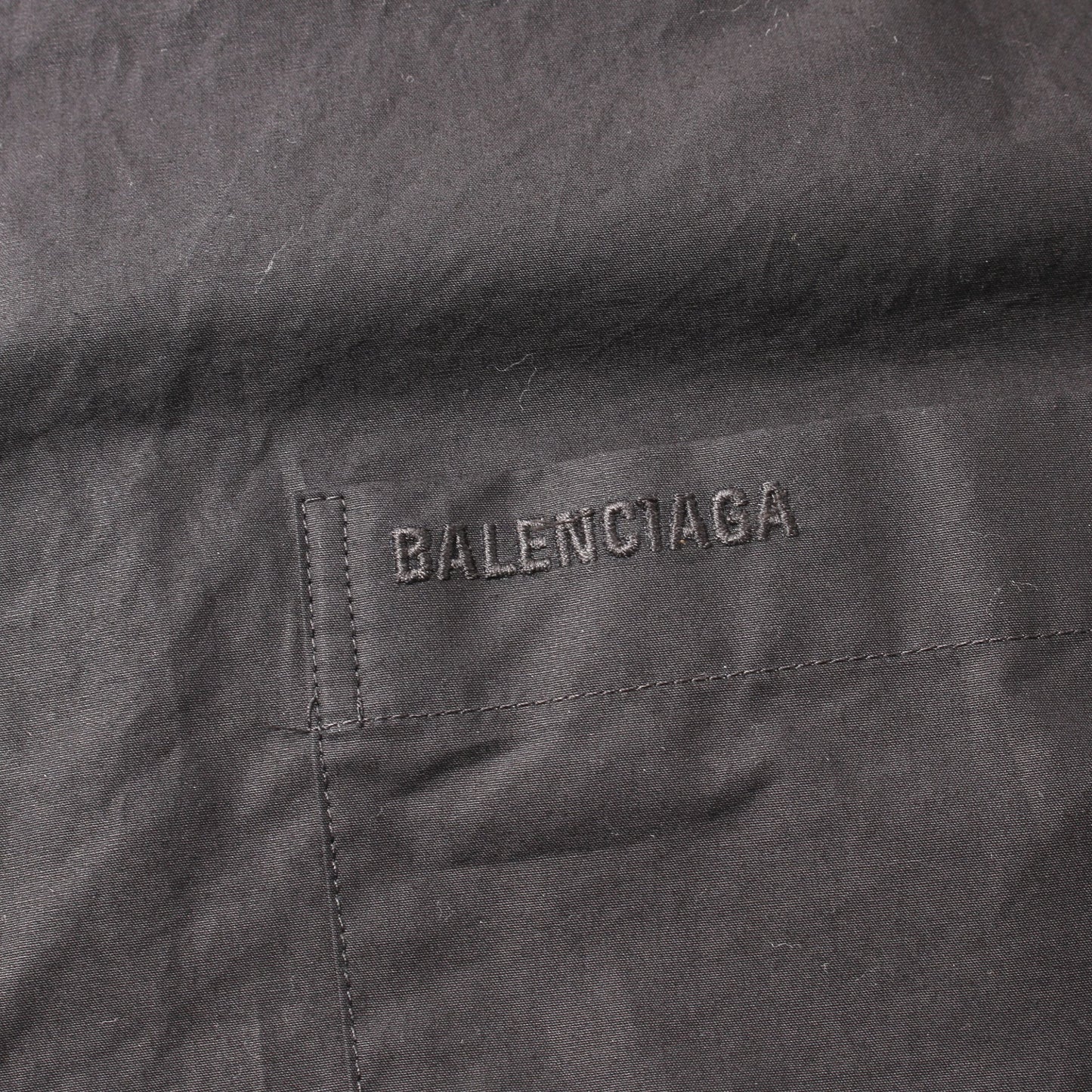 ワンピース 長袖 フロントロゴ刺繍 コットン ブラック バレンシアガ ワンピース BALENCIAGA