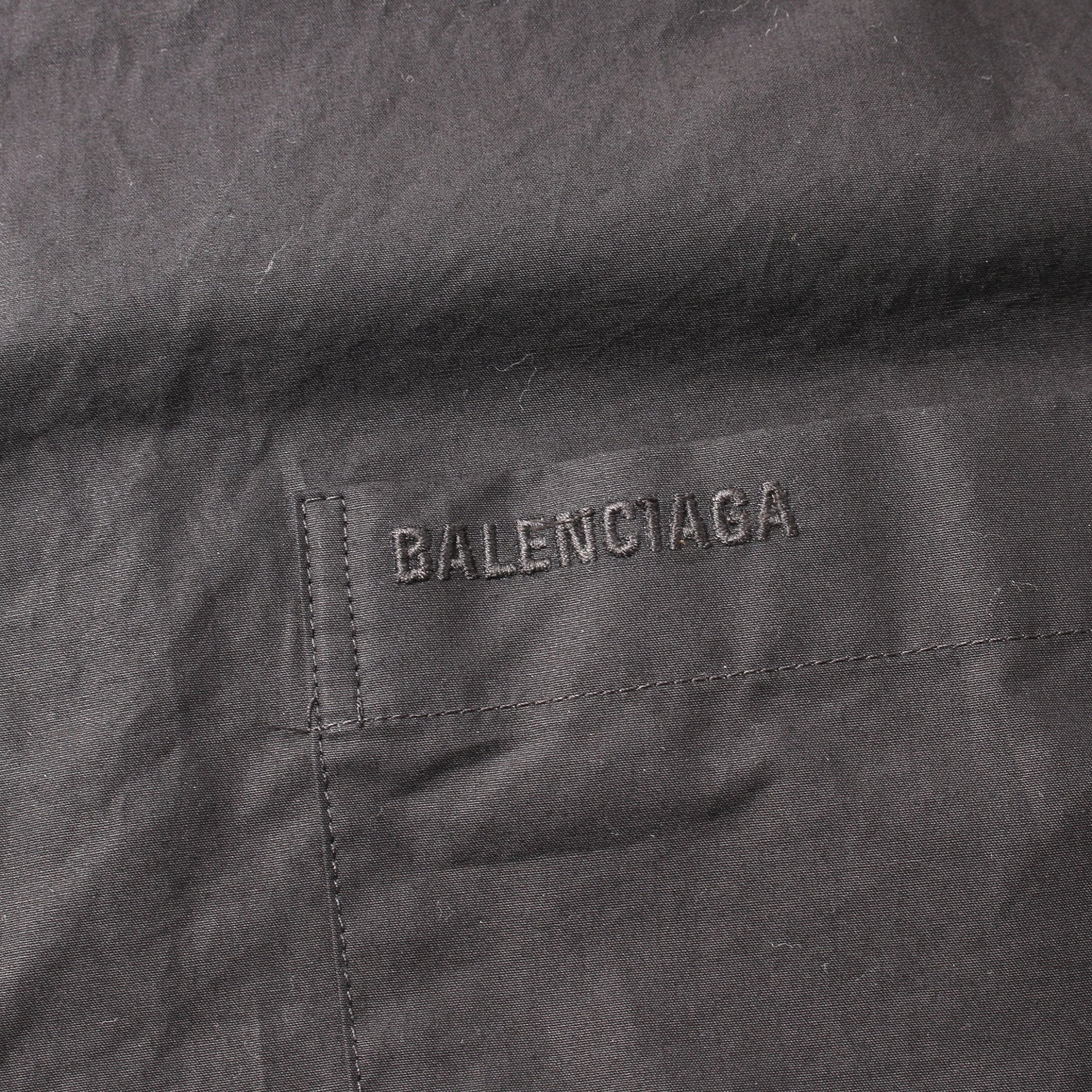 ワンピース 長袖 フロントロゴ刺繍 コットン ブラック バレンシアガ ワンピース BALENCIAGA
